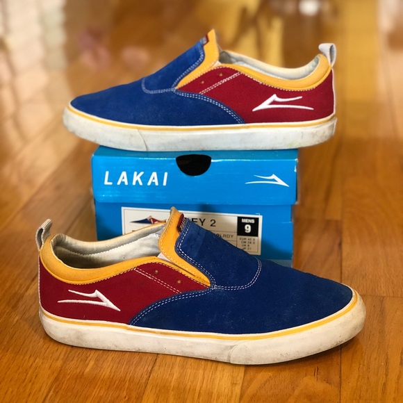 Lakai limited Riley 3 Primary Colours with OG box and all skate shoe slip on - Picture 3 of 7
